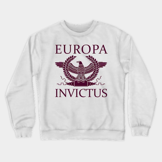 Europa Invictus - Purple Eagle Crewneck Sweatshirt by AtlanteanArts